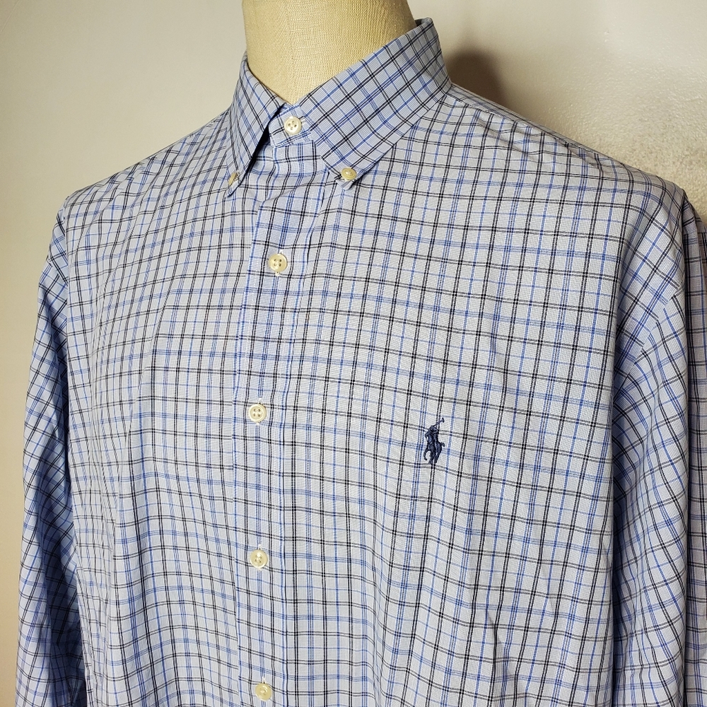 Ralph Lauren Yarmouth Plaid Long Sleeve Shirt Blue